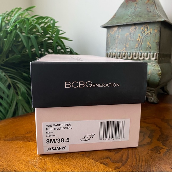 BCBGeneration Tabina Snakeskin Sandal Heels - Picture 2 of 9